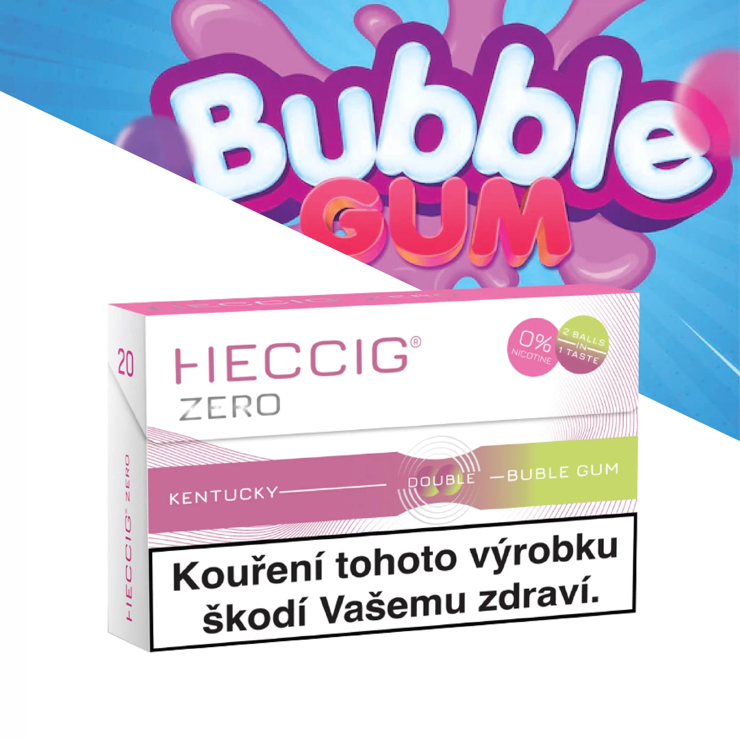 Heccig Zero Bubble Gum kaitinančios lazdelės